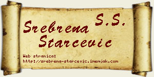 Srebrena Starčević vizit kartica